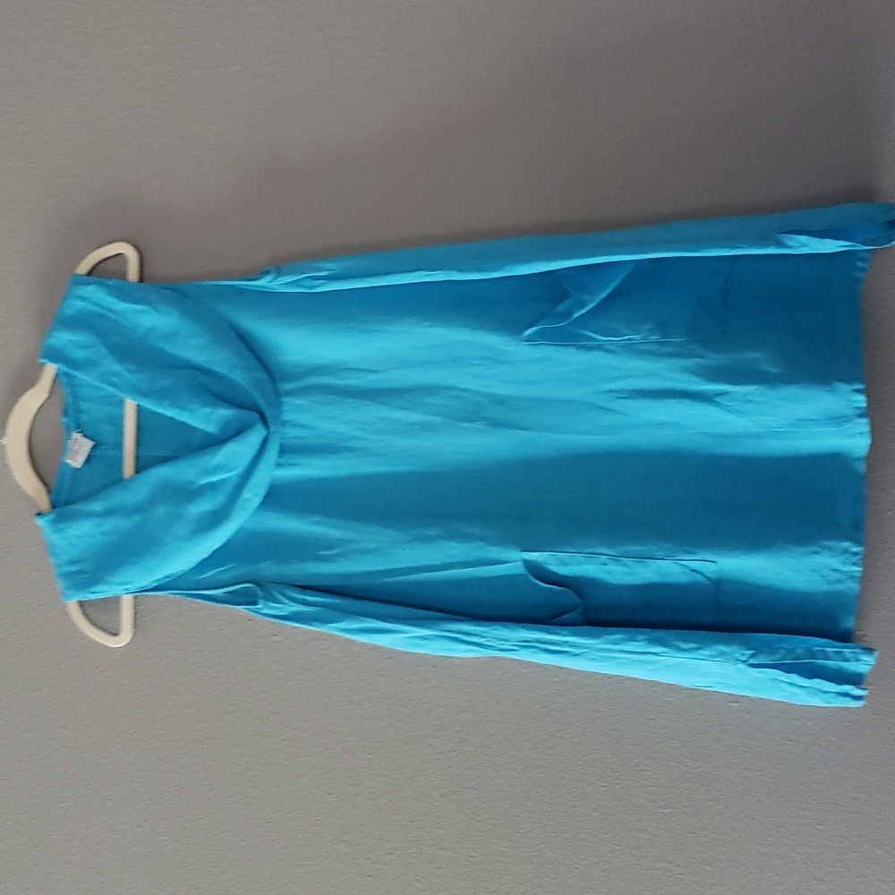 Match Point Teal Tunic with cowl neck
